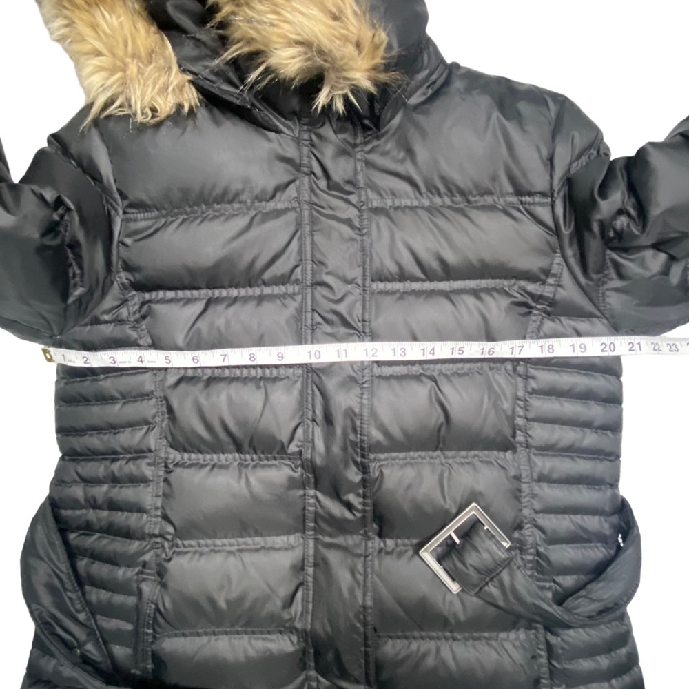 Brooks Brothers Down 346  Belted Puffer Parka Jacket Black L - Picture 12 of 13